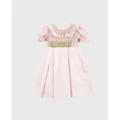 OTRAS MARCAS - Vestido Cuello Bordado Rosa