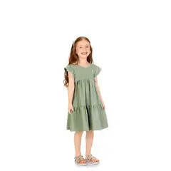 MILON - Vestido Canalado Moño Verde