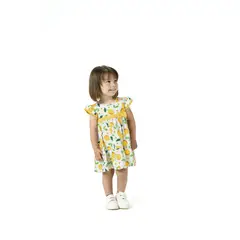 KYLY - Vestido Estampado Limones Amarillo
