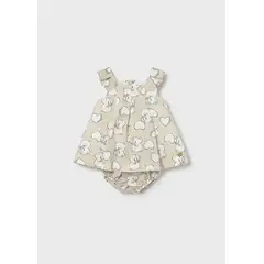 MAYORAL - Vestido Estampado Corazones Beige