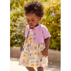 MAYORAL - Vestido con Chaqueta Flores Lila