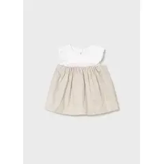 MAYORAL - Vestido Combinado Rayas Beige