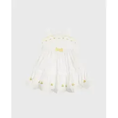 MILON - Vestido Datalles Bordado Blanco