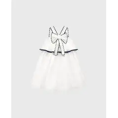 MILON - Vestido Maxi Moño Blanco
