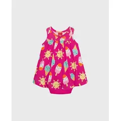 MILON - Vestido Estampado Helado Fucsia Kyly