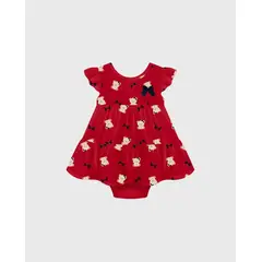 MILON - Vestido Estampado Osos Rojo Kyly