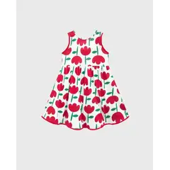 KYLY - Vestido Estampado Tulipanes Rojo