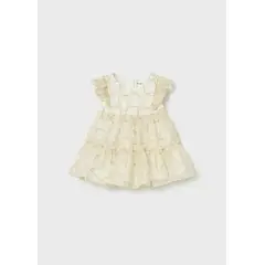 MAYORAL - Vestido Ceremonia Tul Corazones Beige