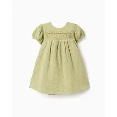 ZIPPY - Vestido Ojalillo Bordado Verde