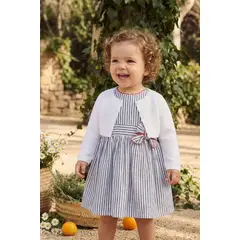 BOBOLI - Vestido Detalle Moño Rayas