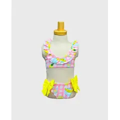 OTRAS MARCAS - Vestido de Baño Cuadros Rosa Deolinda