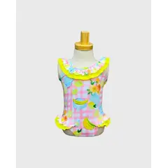 OTRAS MARCAS - Vestido de Baño Enterizo Cuadros Rosa Deolinda