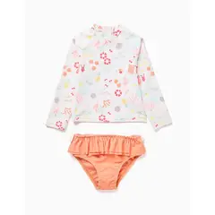 ZIPPY - Vestido de Baño Manga Larga Naranja