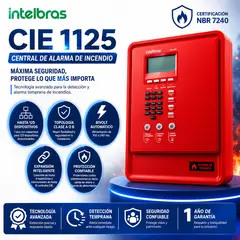 INTELBRAS - Central Alarma de Incendio CIE 1125 Direccionable 125 Dispositivos Clase A/B