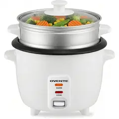 GENERICO - Olla Arrocera Eléctrica 1.5L 400W Con Vaporera y Antiadherente Cocina Arroz Fácil