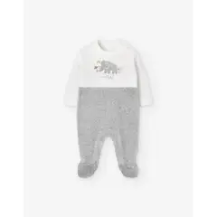 LOSAN - Pijama Combinada Blanco Gris Elefante