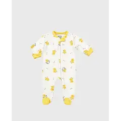 LOS CHIROS DE MARIA JOSE - Pijama Enteriza Estampado Pollos Amarillo