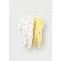 MAYORAL - Set 2 Pijamas Globos Flor Amarillo