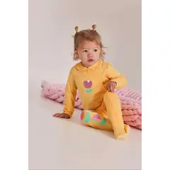 BOBOLI - Pijama Enteriza Estampado Flor Amarillo