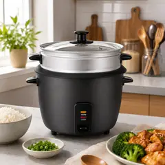 GENERICO - Olla Arrocera Eléctrica 1.8L Cocina Arroz Perfecto Fácil con Función Mantener Caliente 26x27cm