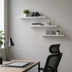 GENERICO - Set de 3 Repisas Flotantes Blancas Modernas para Pared