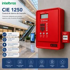 INTELBRAS - CIE 1250, Central Alarma de Incendio Direccionable 1 Lazo Hasta 250 Dispositivos