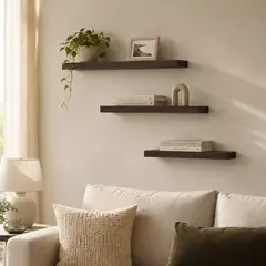 GENERICO - Set de 3 Repisas Flotantes cafe Modernas para Pared