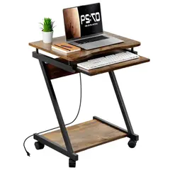 MOBLIHOUSE - Escritorio Home Multifuncional Para Computador 60 × 46 × 73 cm Con Ruedas