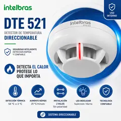 INTELBRAS - DTE 521, Detector de Temperatura Direccionable Térmico Termovelocimétrico A2R