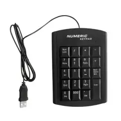 GENERICO - Teclado Numérico Externo Portátil 19 Teclas Usb para Laptop sin Conexión Sincrónica