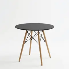 ENTRE NOS HOME - Mesa Redonda Clásica Negra 80 cm