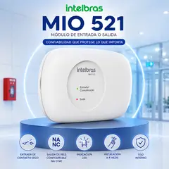 INTELBRAS - MIO 521, Módulo Entrada y Salida Relé NANC 20-30V para Sistema Contra Incendios