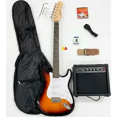 GENERICO - Kit Combo Guitarra Eléctrica + Amplificador 15w + Accesorios