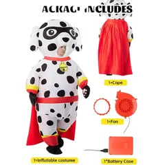GENERICO - Disfraz Inflable de Perro 150-190 cm con Capa y Ventilador