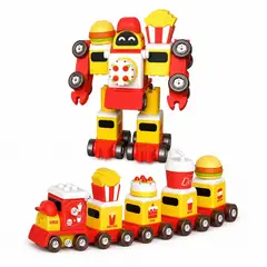 GENERICO - TREN ROBOT TRANSFORMABLE COMIDA RAPIDA