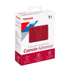 TOSHIBA - Disco Duro Externo Canvio Advance 1 TB Usb 3.2 - Rojo