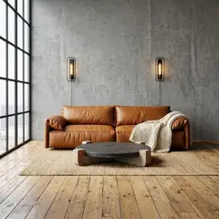 22 GRADOS DECORACION - Sofá Geras 200cm x 100cm Cuero natural
