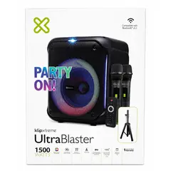 KLIPXTREME - PARLANTE UltraBlaster CON MICROFONOS Y SOPORTE Portatil bateria 8H