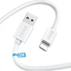 1HORA - Cable Carga Rápida Compatible con iPhone iPad & Airpods entrada Lightning 2 M USB-A