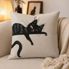 BANZAY - Cojin Halloween Gato Dormido