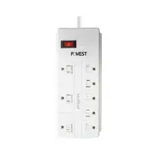 POWEST - Multitoma Regleta Supresor De Picos 8 Salidas 1800w C