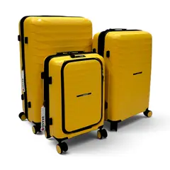 SWISSBRAND - Set De 3 Maletas Askar 2.0-Amarillo