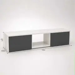 DASH - RACK FLOTANTE TV 55 TOQUIO BLANCO GRAFITO