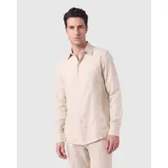 PATPRIMO - Camisa Guayabera De Hombre Beige #44038213
