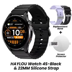 HAYLOU - Reloj Inteligente Watch 4S con GPS, Pantalla AMOLED HD de 1.43