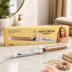 GENERICO - Pinza Rizadora Cabello EZ-2015 13 mm Cerámica Turmalina Plancha Onduladora Profesional