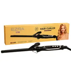 GENERICO - Pinza Rizadora Cabello EZ-2015 13 mm Cerámica Turmalina Plancha Onduladora Profesional