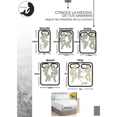 SIRENITAS - Juego de sabanas cama Sencilla Semi Doble Queen King Stitch