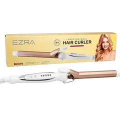 GENERICO - Pinza Rizadora Cabello EZ-2015 32 mm Cerámica Turmalina Rizos Ondas Profesionales
