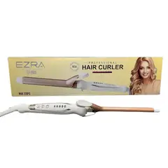 GENERICO - Pinza Rizadora Cabello EZ-2015 9 mm Cerámica Turmalina Rizos Definidos Profesionales